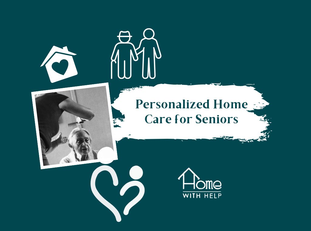caregiver combing an elderly woman's hair for personalized home care for seniors in gilbert